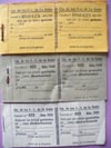 Billetes de La Robla, años 1937, 1949 y 1951 