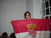 Bandera de Barruelo en Dublín, paliando la morriña de Eva