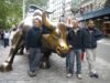 Barruelanos toreando en Wall Street, NY