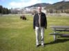Barruelano con un bisonte en Yellowstone
