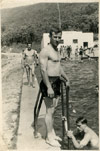 En la piscina